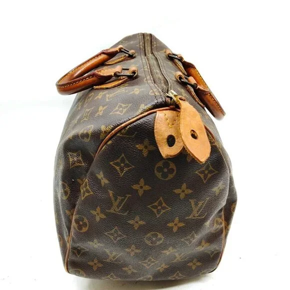 100% Authentic Louis Vuitton Speedy 35 Brown Monogram Hand Bag - Picture 3 of 9